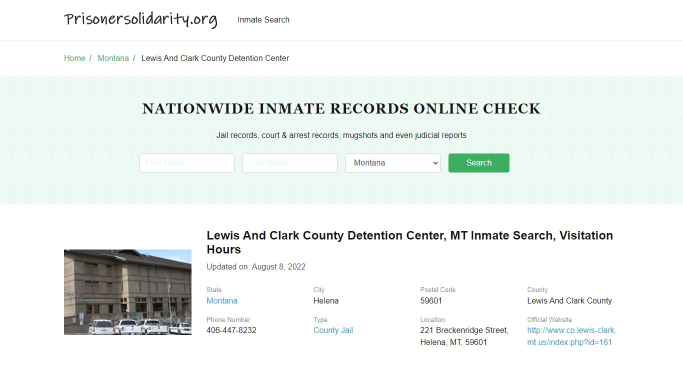 Lewis And Clark County Detention Center - prisonersolidarity.org
