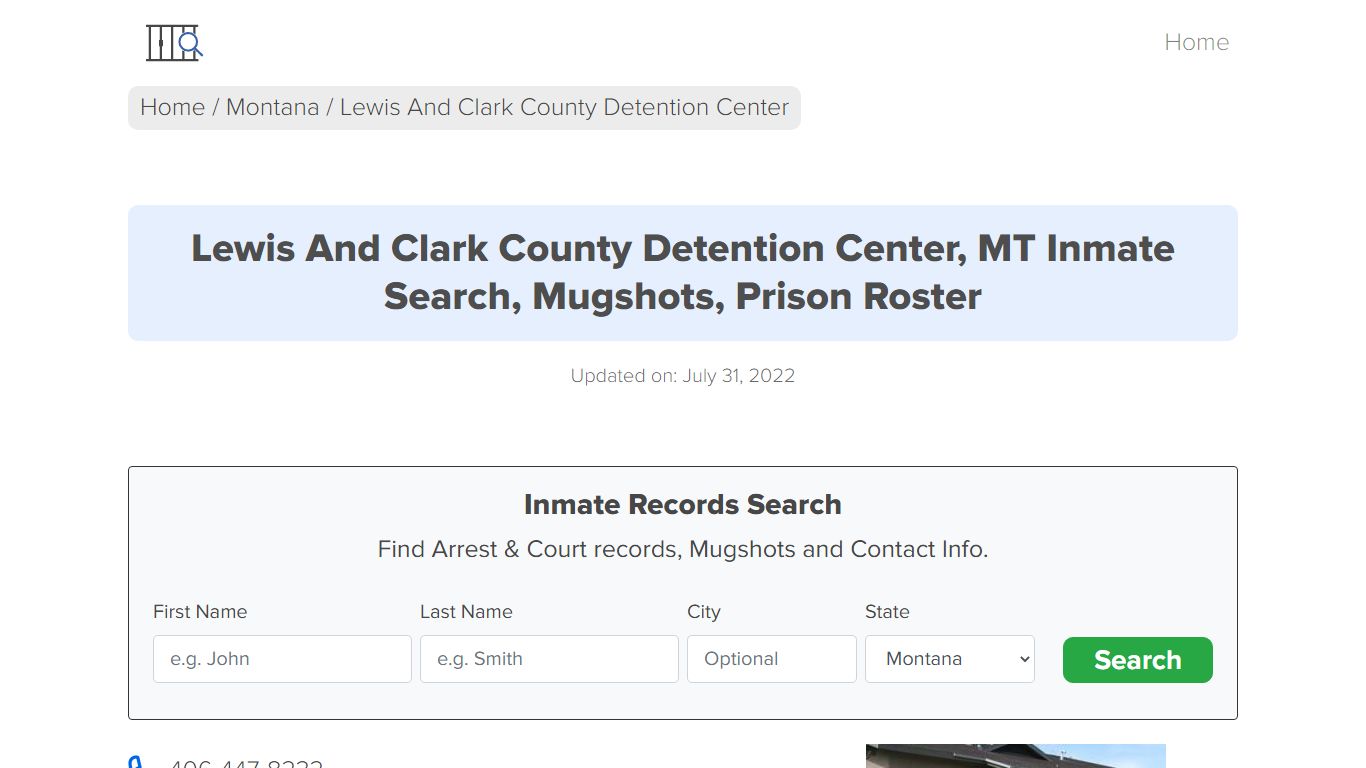Lewis And Clark County Detention Center - cityofpalmer.org